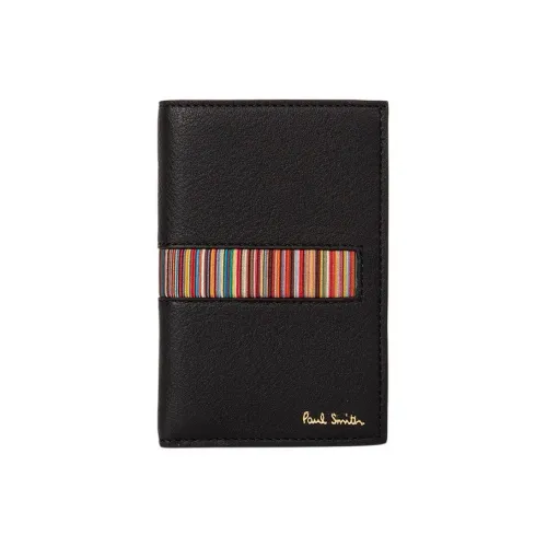 Paul Smith Ткань с коровьей кожей Кошелек Унисекс Черный