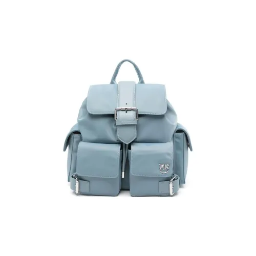 PINKO Love Birds series Полиуретан Рюкзак Стандартный Женский Светло-Синий