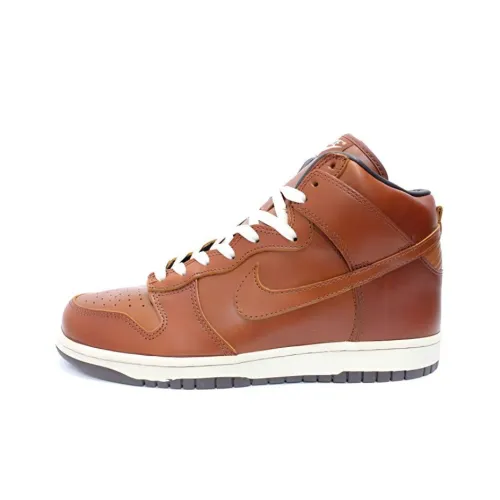 Nike Dunk Curry Нелипкий Легкий Высокий Топ Скейтборд Кроссовки Мужские Коричневые