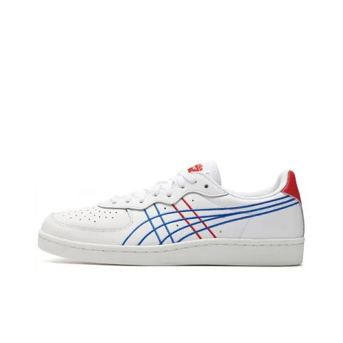Onitsuka Tiger GSM SD Покрытие Slip-Resistant и Abrasion-Resistant Низкий Топ Скейтборд Кроссовки Unisex Белый Синий Красный