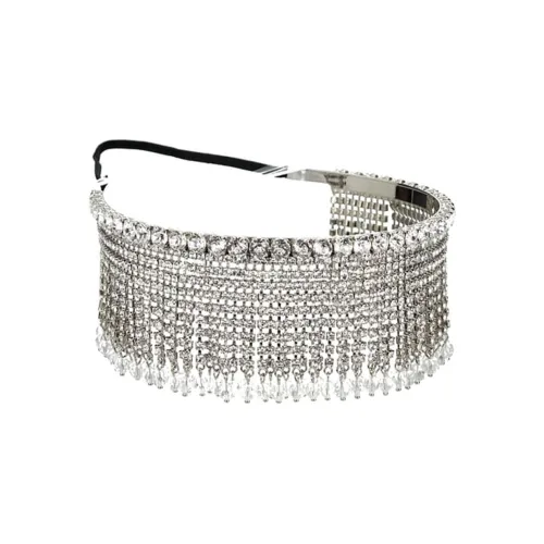 MIU MIU Кристалл Swarovski Металл Аксессуары для волос Серебряный Женские