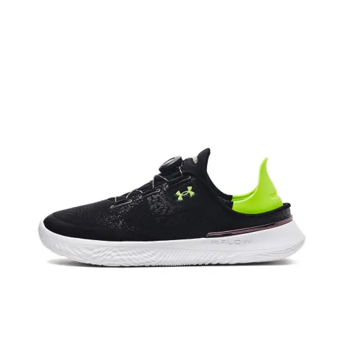 Under Armour Ua Flow Slipspeed Low Топ Повседневные Беговые Кроссовки Унисекс Черный Зеленый