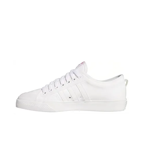 Adidas Originals NIZZA Trefoil Нескользящий Легкий Низкий Топ Кроссовки для скейтбординга Женские Белые Красные