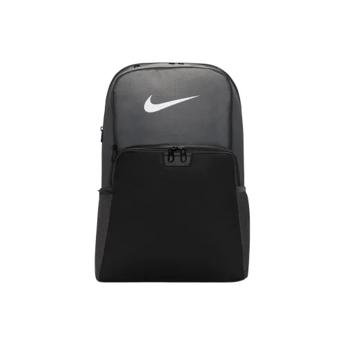 Nike Переработанный полиэстер рюкзак унисекс железно-серый и черный