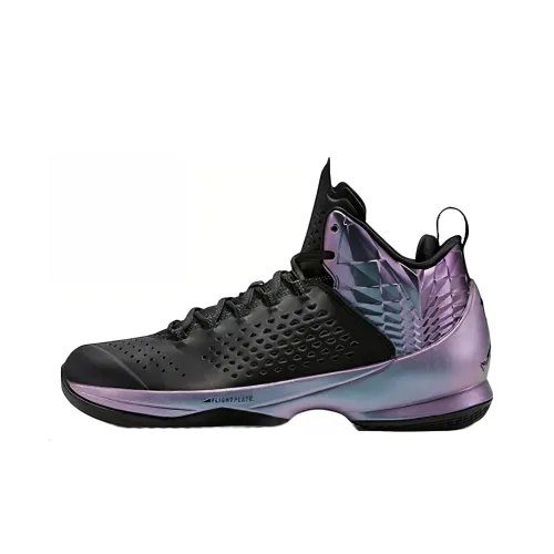 Jordan Melo M11 Противоскользящие Устойчивые к истиранию MID Топ Баскетбольные кроссовки Мужские Черный Фиолетовый