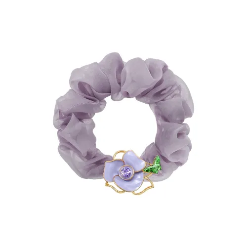 ROYALSASA Шелковый шифон искусственный кристалл резинка для волос женский