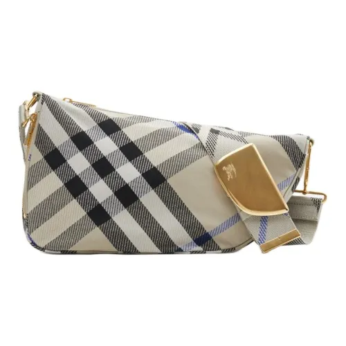 Burberry Хлопок с Полиэстером Курьерская Сумка Сумка через плечо Сумка на плечо Унисекс Черный и Серый