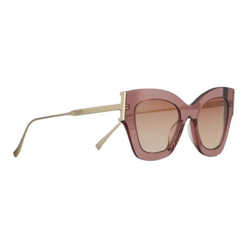TOD'S Ацетат с покрытием из цинка металлические нерегулярной формы солнцезащитные очки женские розовый
