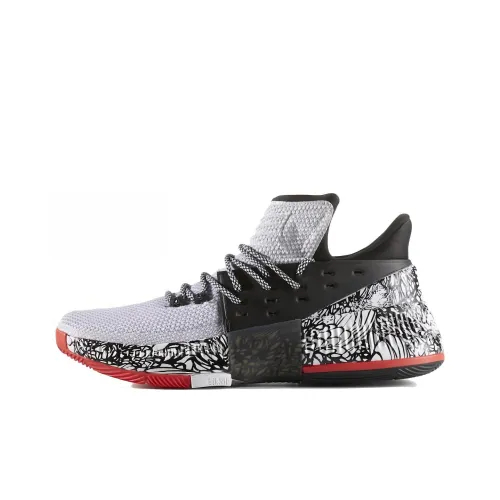 Adidas D Lillard 3 Non Slip Легкий Низкий Топ Баскетбольные Кроссовки Мужские Серый Черный