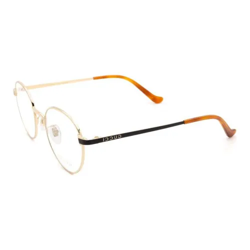 GUCCI Ацетат Круглые Оправы для Очков Мужские Золотые