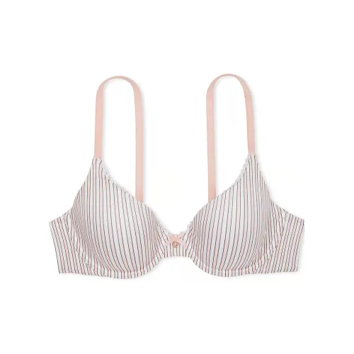 Victoria's Secret BODY By Victoria Коллекция 7443 Дышащий Легко Подкладанный Полный Покрытие Бюстгальтер Женский Розовый Полосы