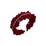 Рюш, плиссированный ободок - красный