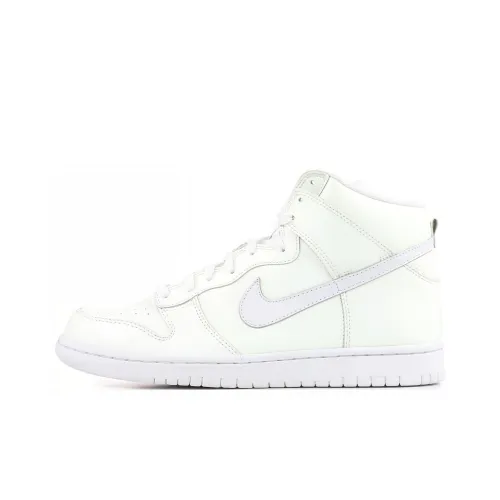 Nike Dunk Ночной свет Нескользящий Легкий Высокий Топ Скейтборд Кроссовки Мужские Белые