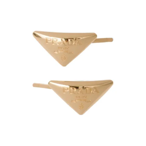 PRADA Металлическая заколка для волос Женская Золотая
