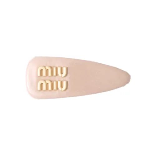 MIU MIU Кожа Заколки для волос Женские Розовый