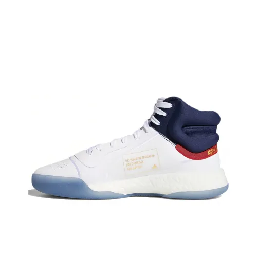 Adidas Marquee Boost Top Ten 40th Anniversary Non Slip Легкий Высокий Топ Винтажные Баскетбольные Кроссовки Мужские Белые