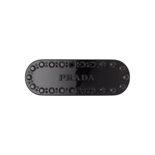 PRADA Искусственный кристалл Заколки для волос Женские Черный
