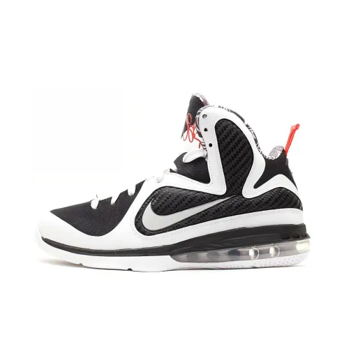 Nike Lebron 9 Freegums Джеймс 9 Нелипкий Легкий MID Топ Баскетбольные кроссовки для игры Мужской Черный белый