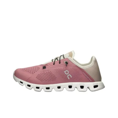 On Cloud 5 Берег Slip-Resistant Abrasion-Resistant Low Top Casual Shoes Women's Pink