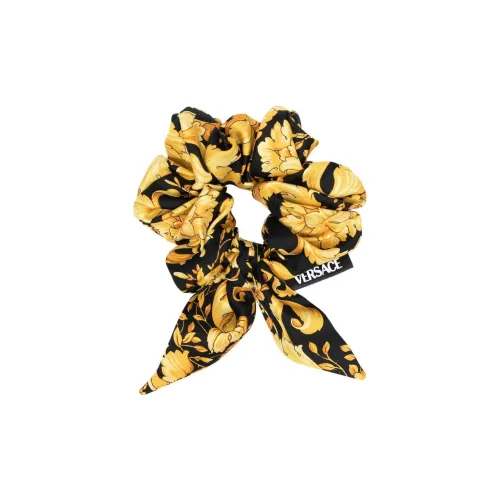 VERSACE Шелковые резинки-спирали для волос, желтого цвета, унисекс