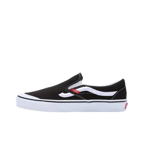 Vans Slip On Classic138 Устойчивые к истиранию Низкие Кроссовки для скейтбординга Унисекс Черный Белый