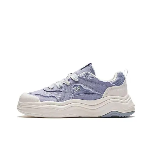 ANTA Life Collection Лава Торт Slip-resistant Abrasion-resistant Breathable Low-Top Скейтбординг Кроссовки Женские Фиолетовые