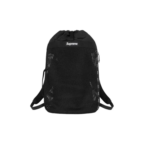 Supreme Mesh Cotton Backpack Regular Unisex Black Supreme Сетка Хлопок Рюкзак Стандартный Унисекс Черный