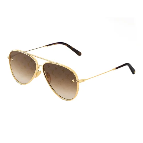 LOUIS VUITTON Aviator Солнцезащитные очки Женские Золотые