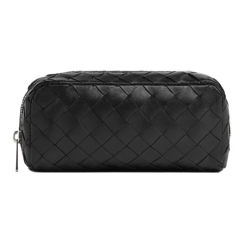 Bottega Veneta Intrecciato Телячья кожа Клатч Средний Мужской Черный