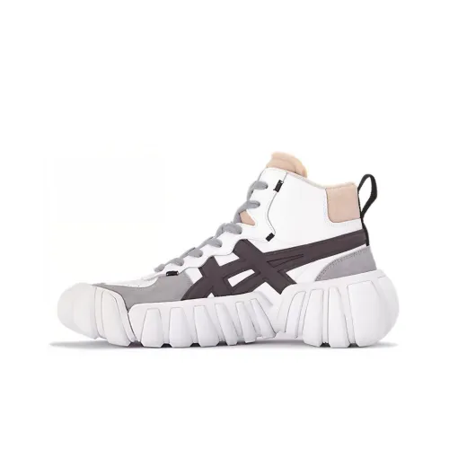 Onitsuka Tiger DENTIGRE LL Противоскользящий Устойчивый к истиранию Высокий Топ Повседневный Унисекс Белый