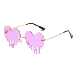 Золотая оправа с фиолетовыми линзами