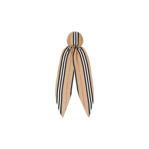 Burberry Шелковые резинки для волос, хаки, женские