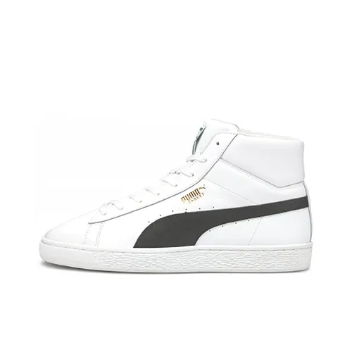 PUMA Basket MID Xxi MID Топ Скейтборд Кроссовки Мужские Черный Белый