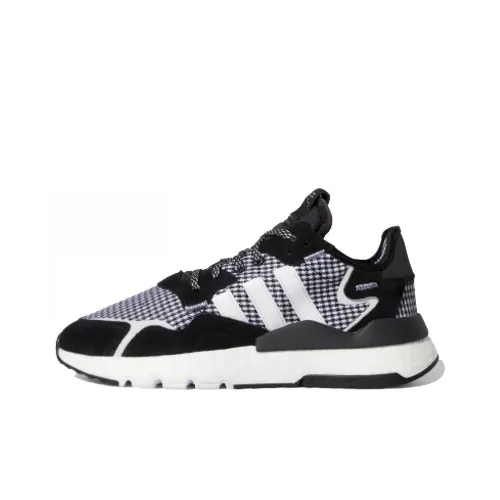 Adidas Originals Nite Jogger Slip-resistant Abrasion-resistant Low Top Спортивная повседневная обувь Унисекс Черный Белый