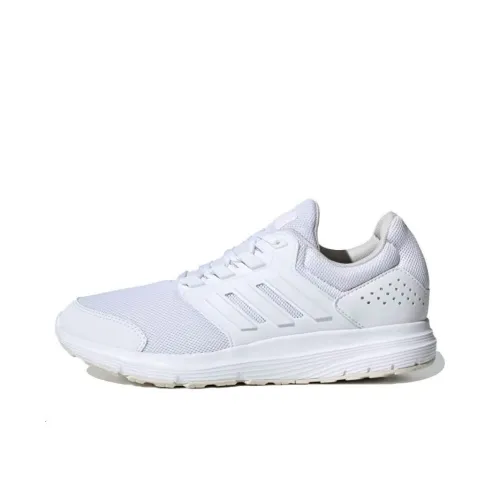 Adidas Galaxy 4 Slip Resistant Low Top Повседневные Беговые кроссовки Женские Белые Серебряные