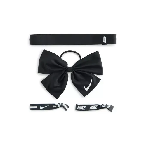 Резинки для волос Nike черные женские с тканью и спиралью