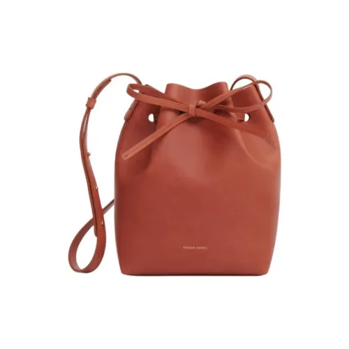 MANSUR GAVRIEL Сумка из дубленой кожи ведрообразной формы сумка через плечо мини женская кирпично-красного цвета