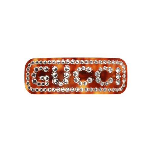 GUCCI Смола, Кристальные Заколки для волос, Коричневый, Женские