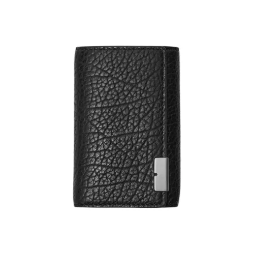 Burberry GRAIN LEATHER Телячья кожа Key Pouch Унисекс Черный