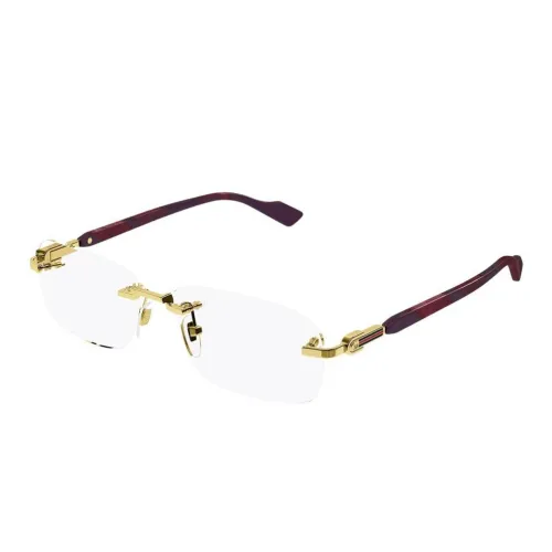 GUCCI Прямоугольные Оправы для Очков Мужские Золотые