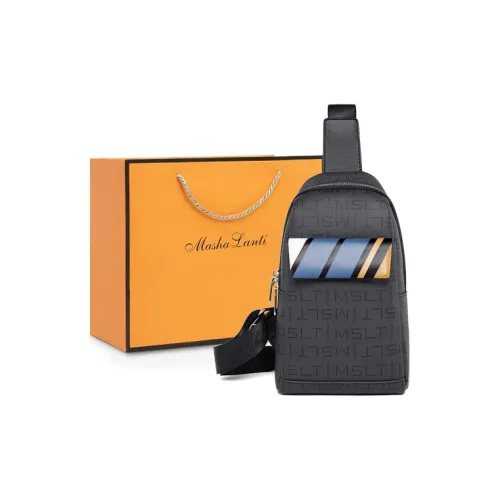 MashaLanti PVC с синтетической кожей из микрофибры Sling сумка стандартная мужская темно-серый