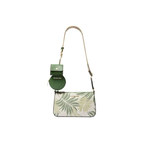 MICHAEL KORS Jet Set Travel Ткань Кожа Сумка через плечо Маленькая Женская Зеленая Розовая Черная