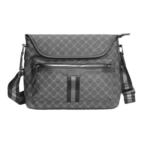 Slazenger ПУ (полиуретан) Сумка через плечо Мужская Серый Черный