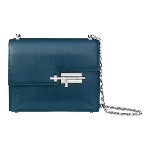 HERMES Verrou Chamkila шевро Сумка с цепочкой Verrou Сумка Сумка через плечо Мини Женская S4 Глубокий синий Темно-синий