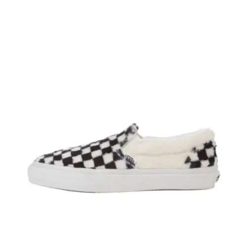 Vans Slip On С подкладкой из овчины устойчивые к истиранию низкие кеды для скейтбординга унисекс черный белый