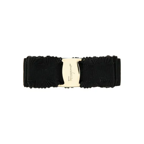 Ferragamo 40% Ткань, 30% Район, 15% Пластик, 15% Латунные Заколки для волос, Черный, Женские