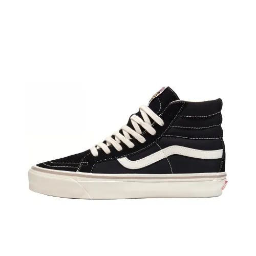 VANS SK8 Skate Hi Reissue 38 Амортизация Износостойкие Высокие Кроссовки для скейтбординга Унисекс Черный Белый