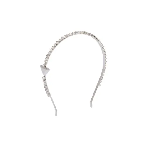 PRADA Латунные Ободки для волос Серебряные Женские