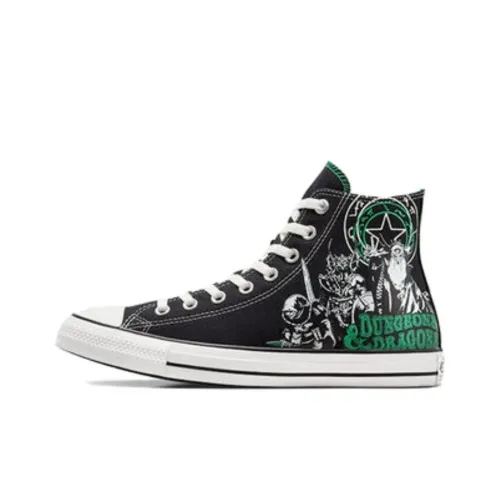 Dungeons Dragons x Converse Chuck 70 Износостойкий и Легкий Высокий Топ Кеды Унисекс Черный Зеленый