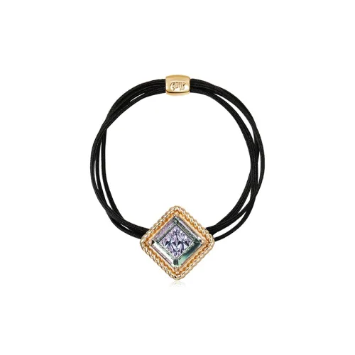 Она Faux Кристальный, Медные Резинки-спирали для волос, Золотой, Женские